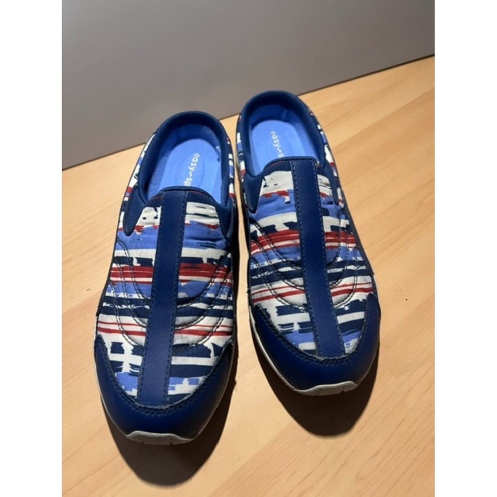 EASY SPIRIT Women's Size 6.5 Clogs patriotic slip-on mule sneakers‎ Travel time